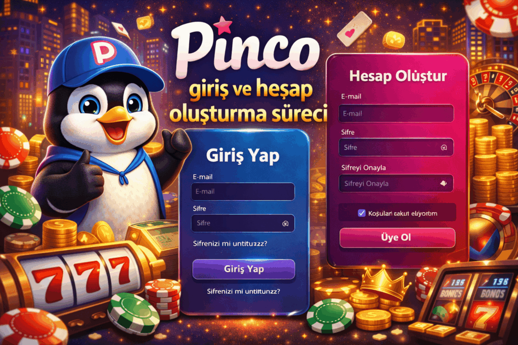 Pinco giriş ve hesap oluşturma süreci